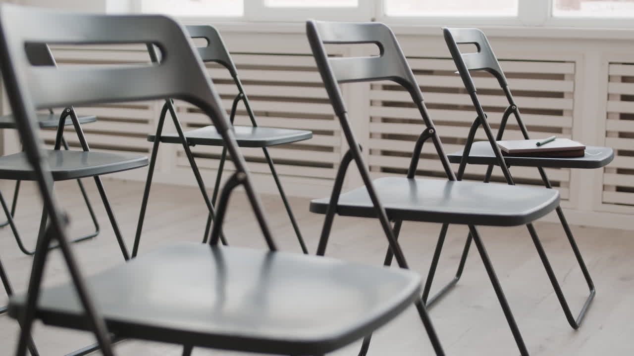 Black Chairs in Conference Room