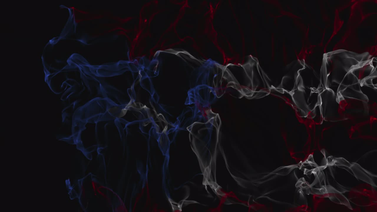 la bandiera di porto rico si trasforma in fumo. il concetto di indebolimento dello stato, canale alfa.