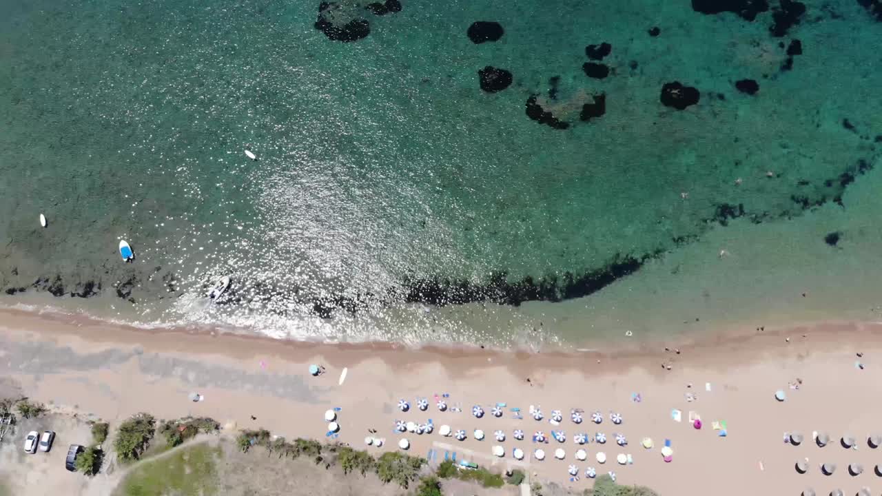 코르푸 해안의 공중 4k 영상