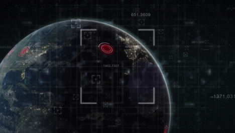 animación de marcadores y procesamiento de datos en todo el mundo