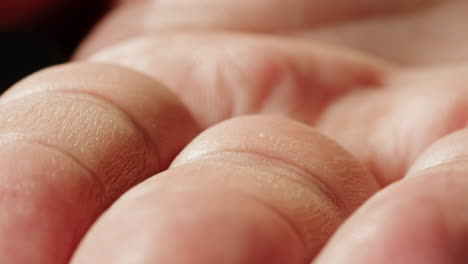 close-up of human fingers