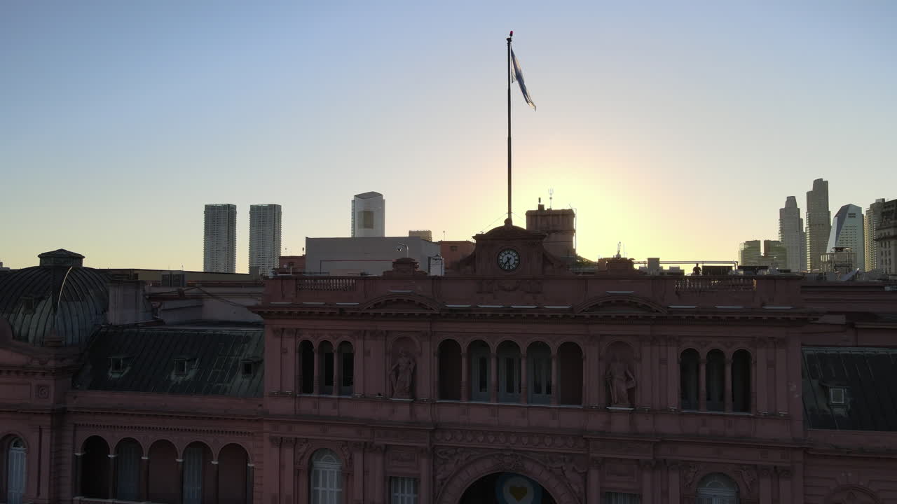 Sunset view of the Casa Rosada in Buenos Aires, Argentina