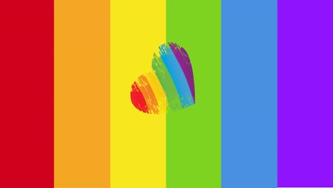 Animation-Eines-Regenbogenherzens-über-Einem-Regenbogenhintergrund