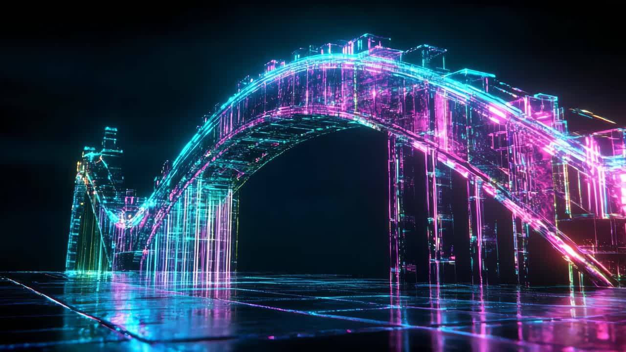 Neon Futuristic Bridge