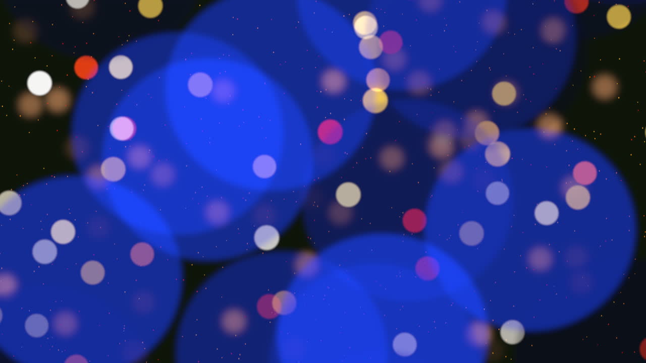 새해 복 많이 받으세요 및 메리 크리스마스 떨어지는 추상 bokeh 입자