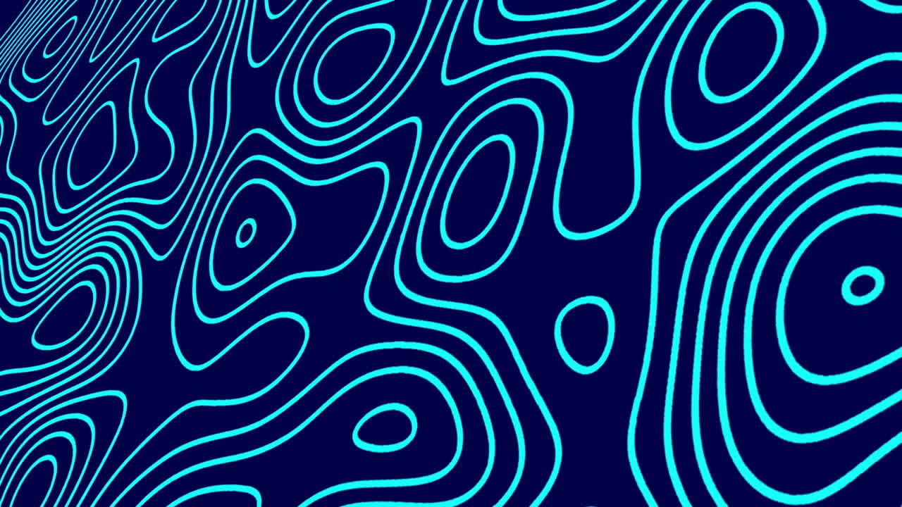 Animation of light blue lines moving on blue background