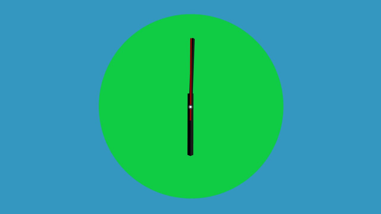 Clock timelapse looping 12 hours - Clock - Wall clock - Minimal abstract motion 3d rendering clock time concept time lapse hours - Clock Time Lapse - Clock time lapse loopable - 12 hours timelapse - Green color clock loop - Blue Background - Clock Time