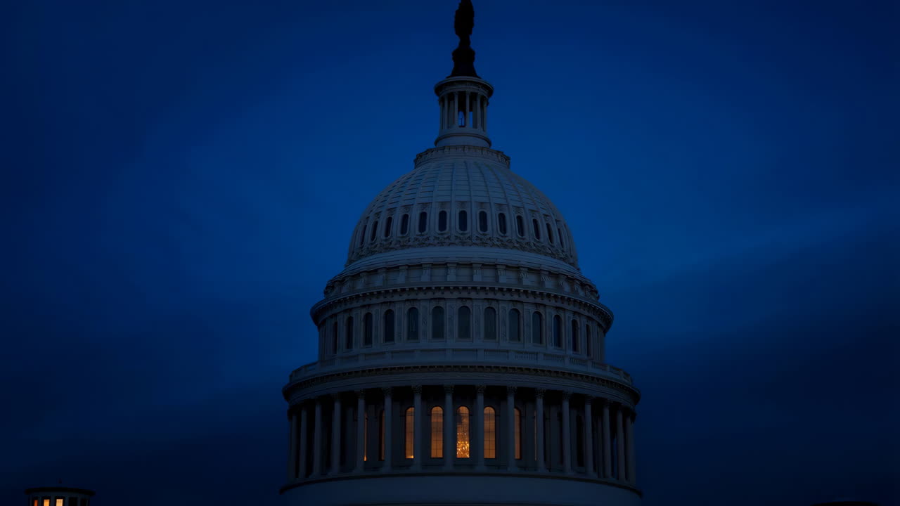 The US Capitol Building at Night