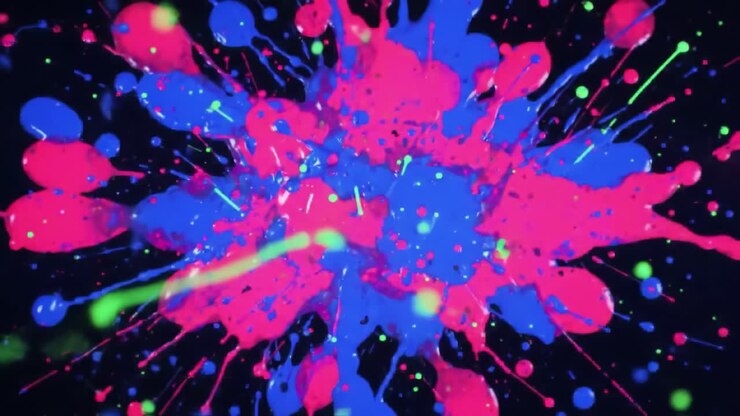 Esplosione di vernici colorate