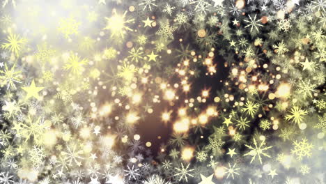 la luz de navidad y los destellos dorados