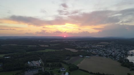 Summer-sunset-in-Southern-Norway.-Drone-footage
