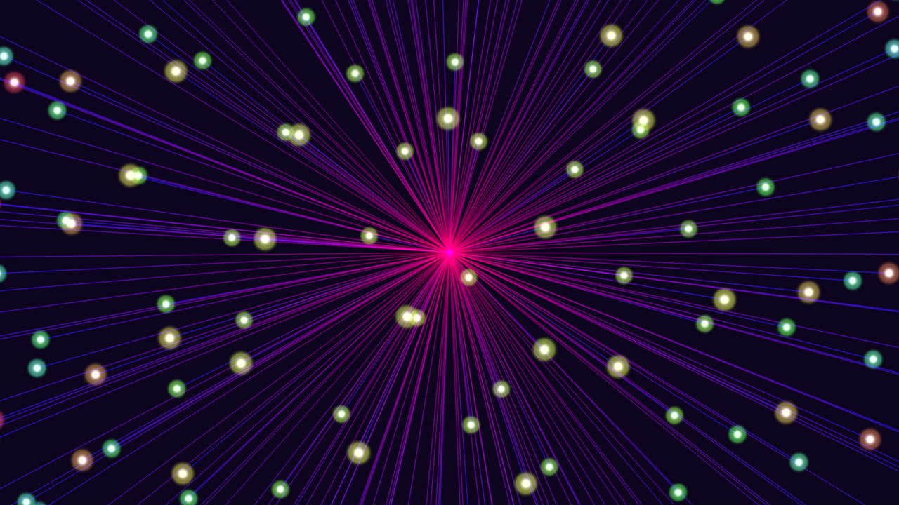 una vibrante sinfonía estelar dinámica estrellas púrpuras y rosadas iluminan la noche