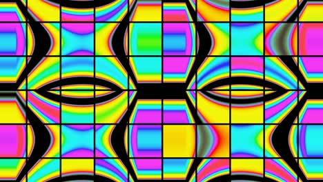 fondo abstracto de cuadrados animados de neón coloridos. bucle vj