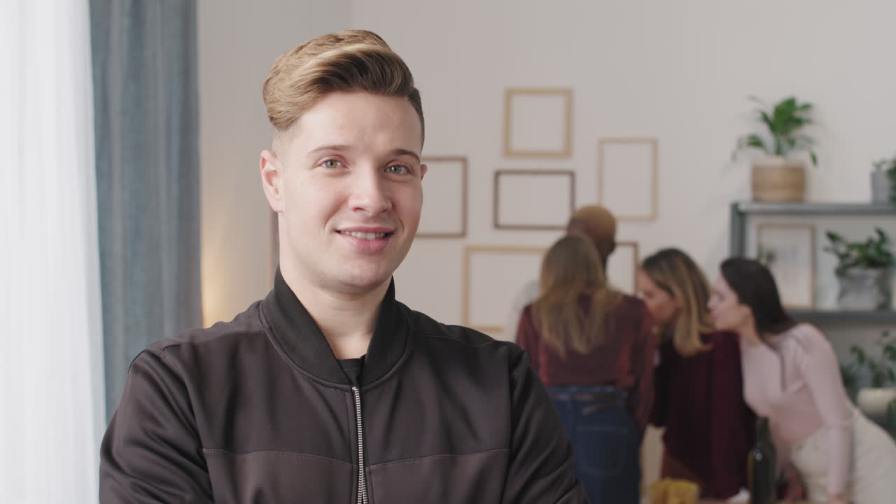 Cheerful Man Posing for Camera