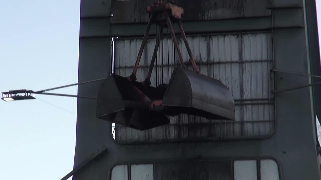 Grue en action, Berlin, Wedding, Allemagne, 10 secondes