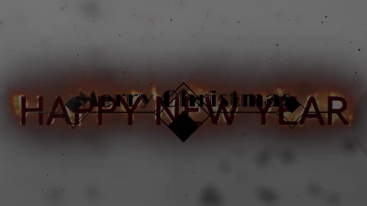 장식 위에 불꽃에 크리스마스 및 새해 축하 애니메이션