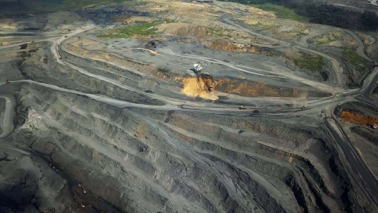 Aerial View of an Open Pit Mine