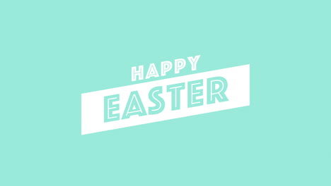 happy easter on blue modern gradient