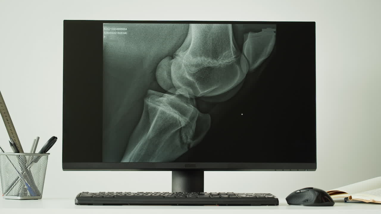 Medical Examination of a Knee X-Ray