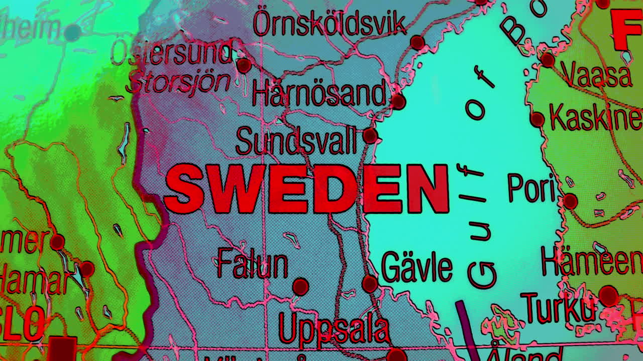 Map of Sweden and Surrounding Countries