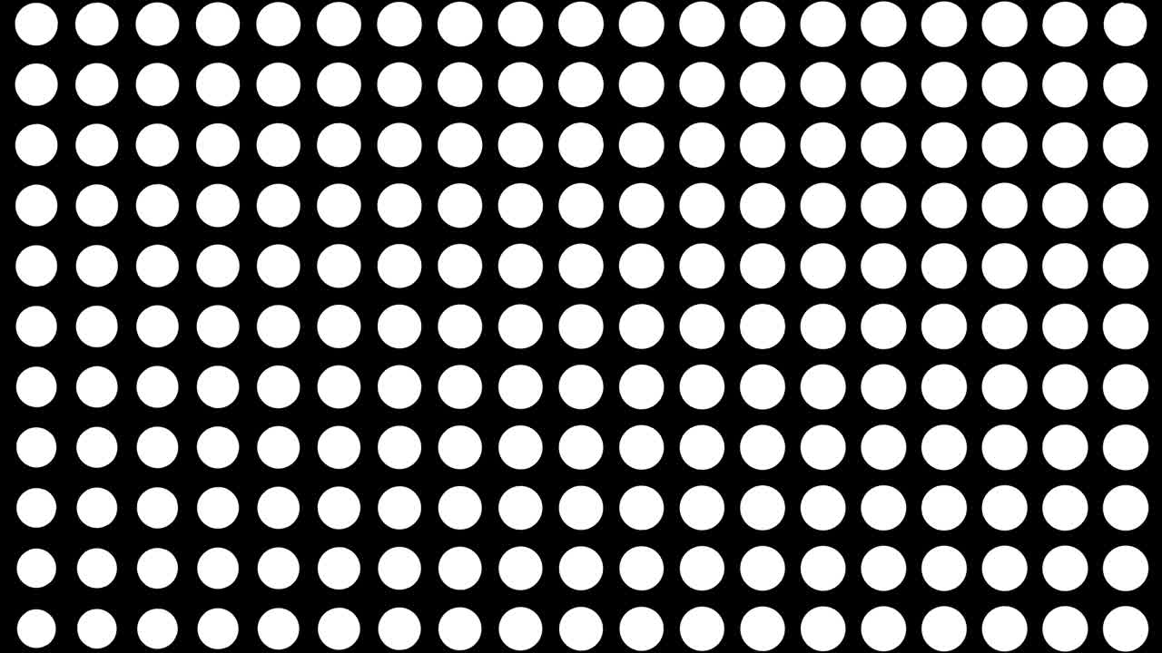 점 스케일링과 함께 동적 인 흑백 구성, 레트로 및 빈티지 패턴 애니메이션