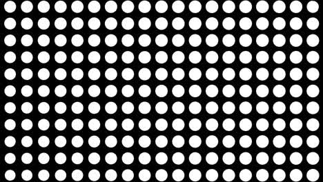 composición dinámica en blanco y negro con escala de puntos. animación de patrones retro y vintage