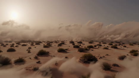 desert landscape with clouds