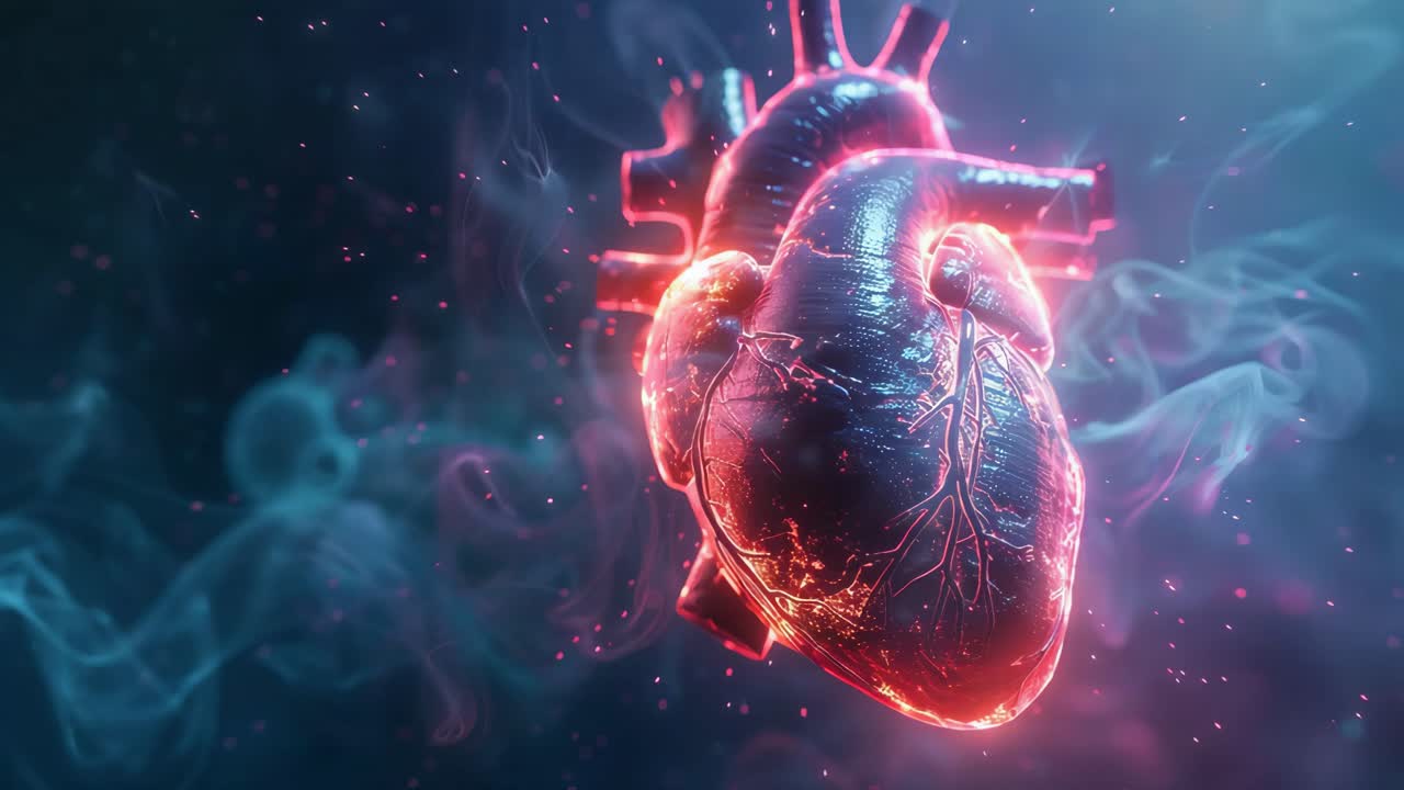 Glowing Heart Anatomy
