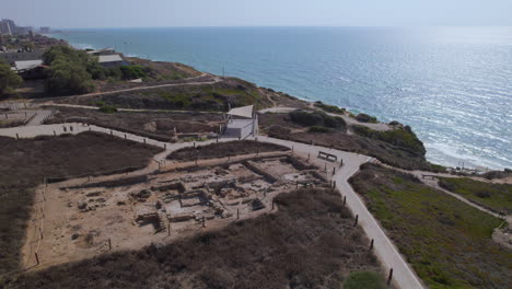 Die-Antiken-Ruinen-Im-Apollonia-Nationalpark,-Die-Von-Den-Phöniziern-Während-Der-Perserzeit-Gegründet-Wurden