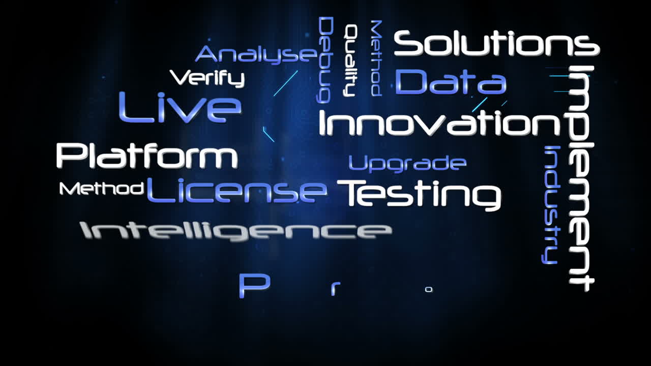 Animation of different technology terms