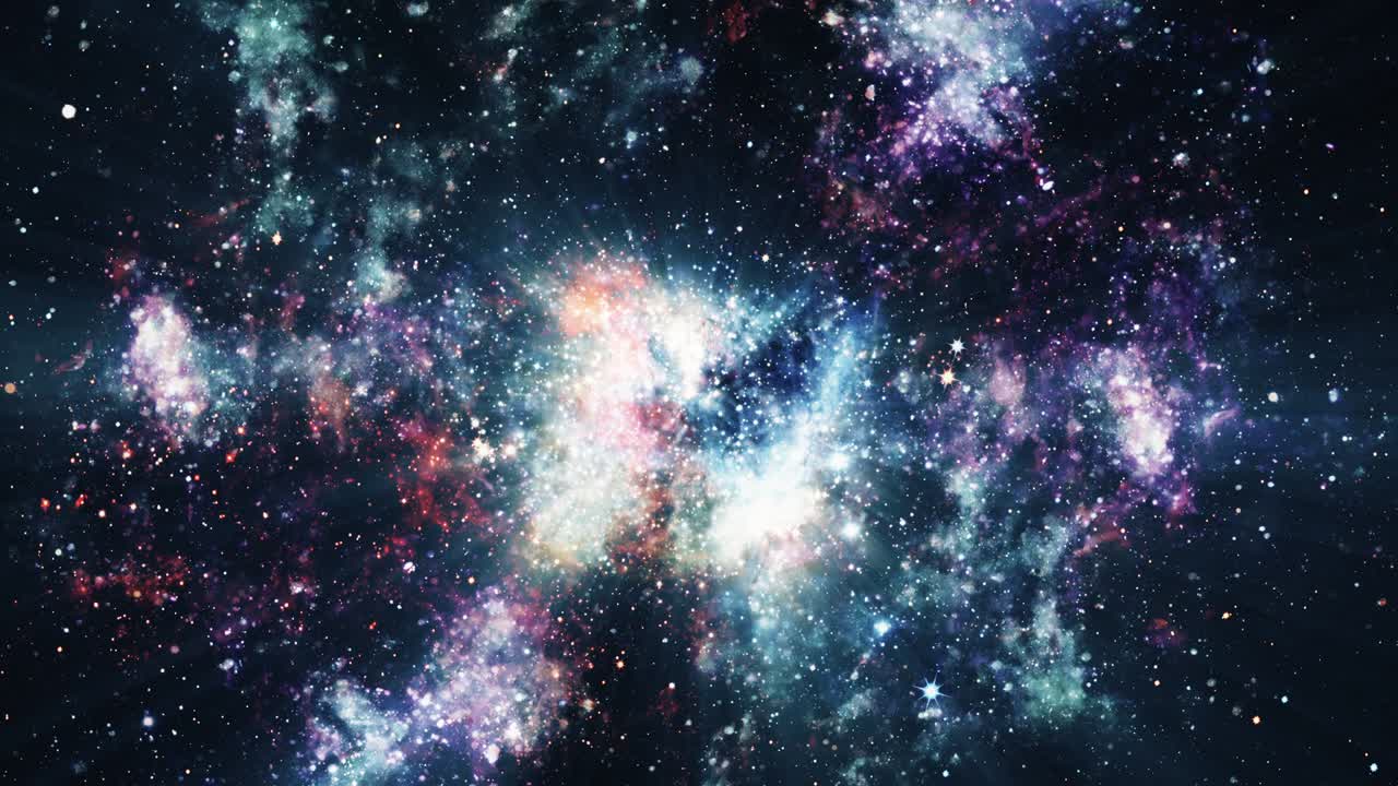 viajando a través de campos estelares en el espacio con explosiones de luz de supernova del big bang. muerte de estrellas abstractas y explosión de supernova en el espacio exterior profundo con fondo de campo estelar. fondo de bucle sin costuras 4k 3d