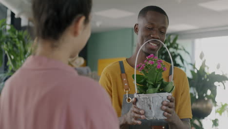 customer service in a plant shop