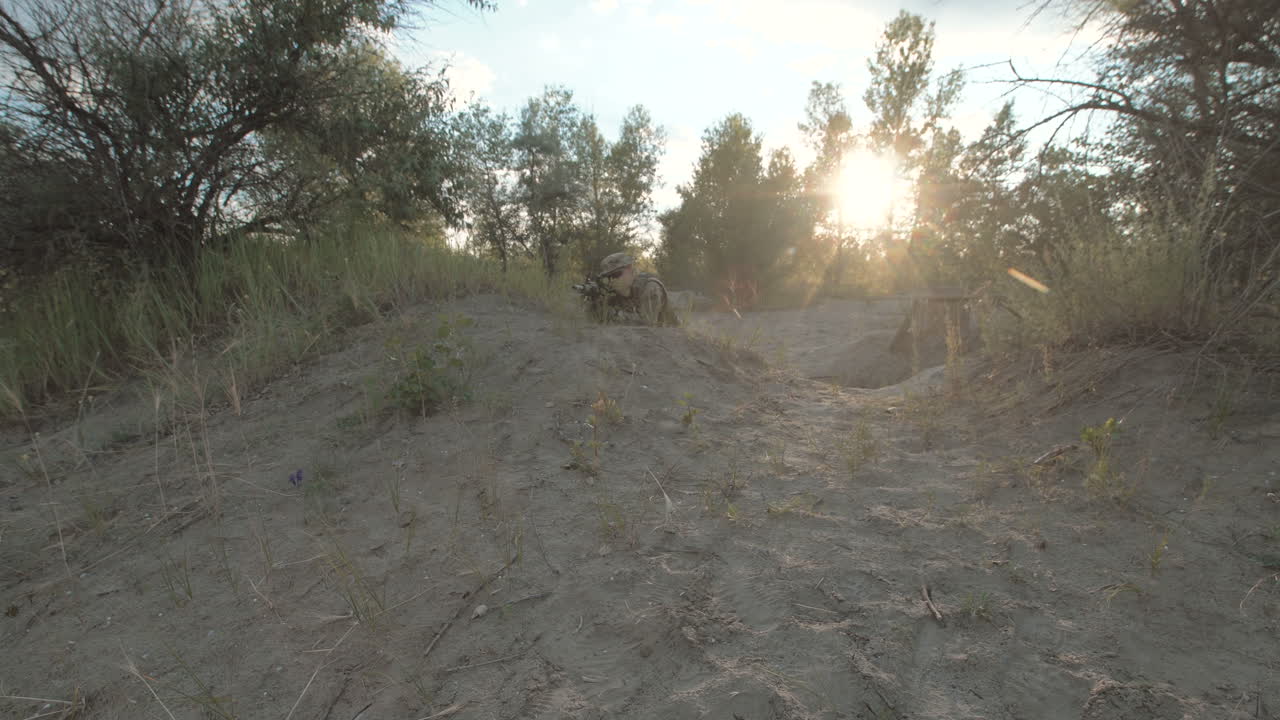 Military Training Exercise in a Forest