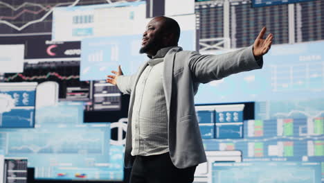 black entrepreneur thinking about a new projection to increase revenue