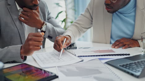 Meeting,-paperwork-and-closeup-of-businessmen