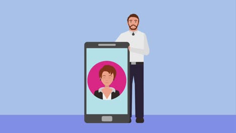 trabajo en equipo personas animación hd