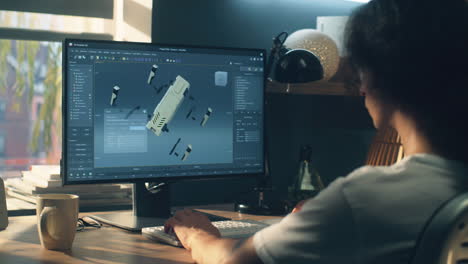 3d model design on a computer