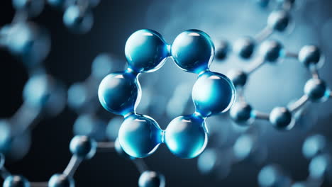 transparent molecules background, 3d rendering.