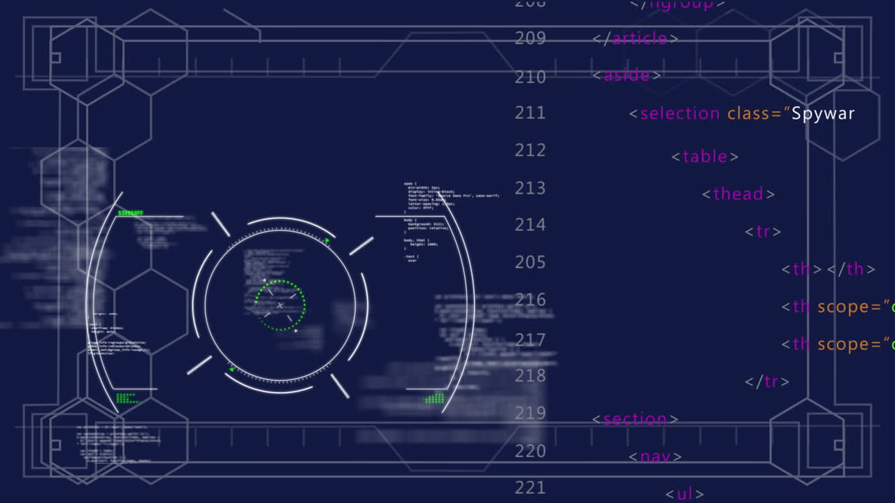 Animation of scope scanning over data processing