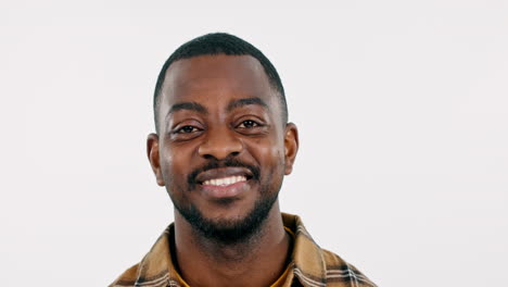 Face,-smile-and-funny-with-a-black-man-closeup