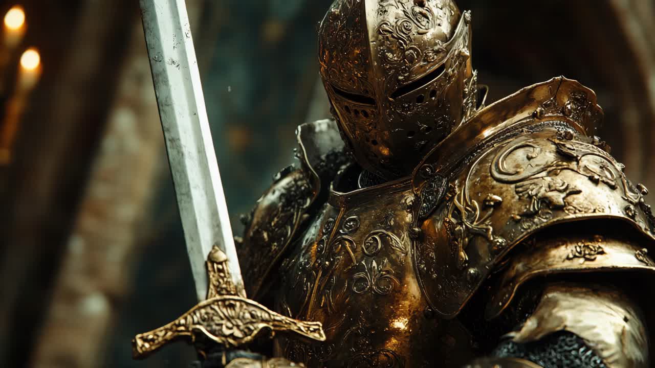 Golden Knight with Sword