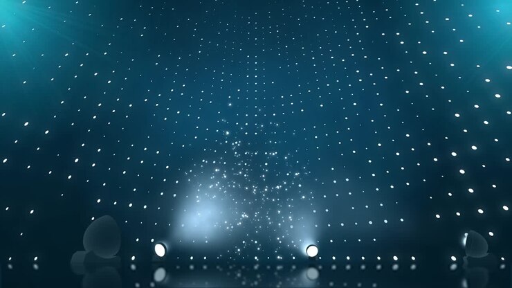 Abstract Stage with Spotlight and Particles