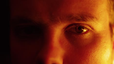 intense gaze symbolizing awareness, focus and ai-enhanced human vision in a digital age