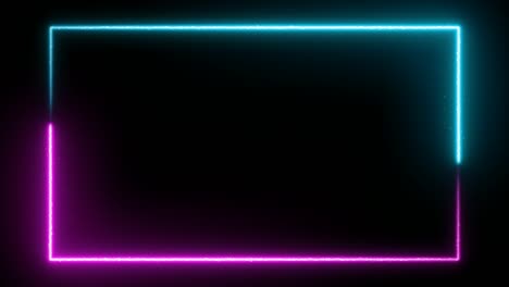 animated neon glowing frame background. laser show loop 4k animation