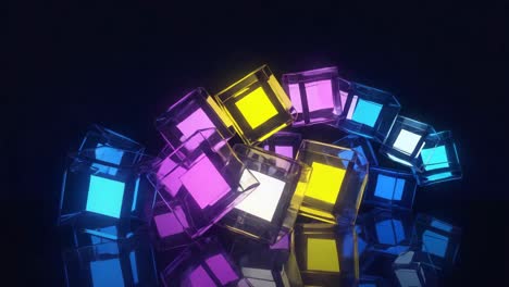 glowing abstract cubes