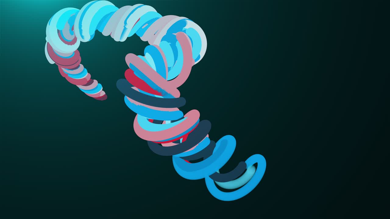 스파이럴 스프링, 컴퓨터 생성 3d 렌더링 추상적인 배경