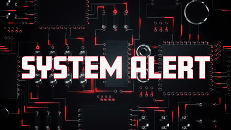 texto de alerta del sistema contra la conexión del microprocesador