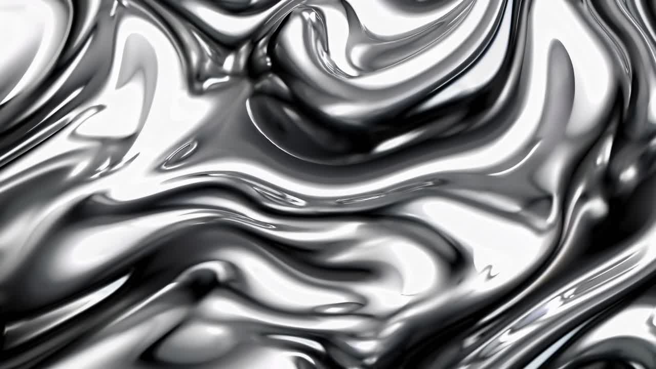 Texture astratta di metallo liquido con motivi fluidi. Un'angolazione ravvicinata crea un effetto dinamico e fluido