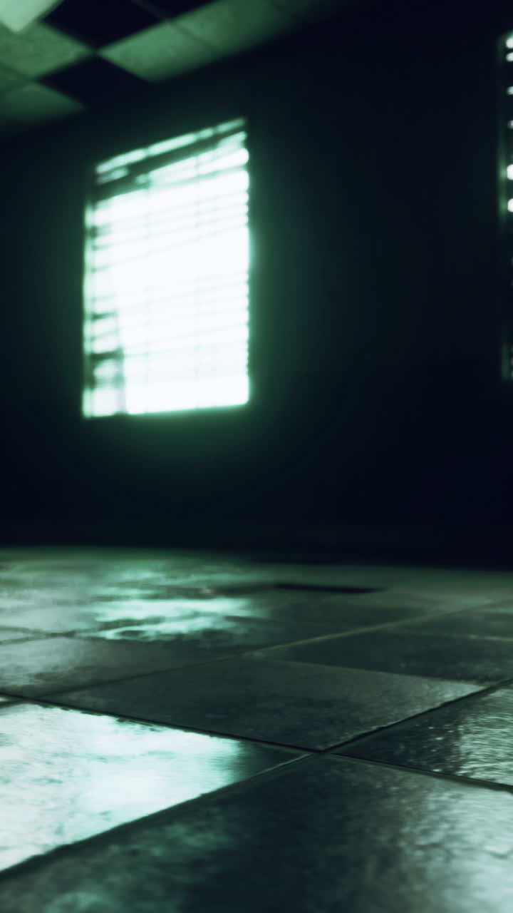 Mood of an abandoned room with light filtering through dusty windows