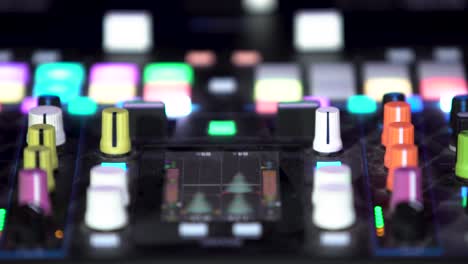 dj mixer with colorful lights